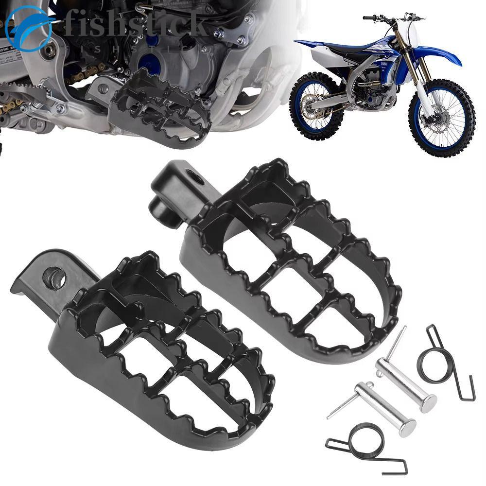 Pedais De Motocicleta FISHSTICKA , Prendedores De Pé Para Em Material De Ferro Preto/Prata , Fácil Instalação