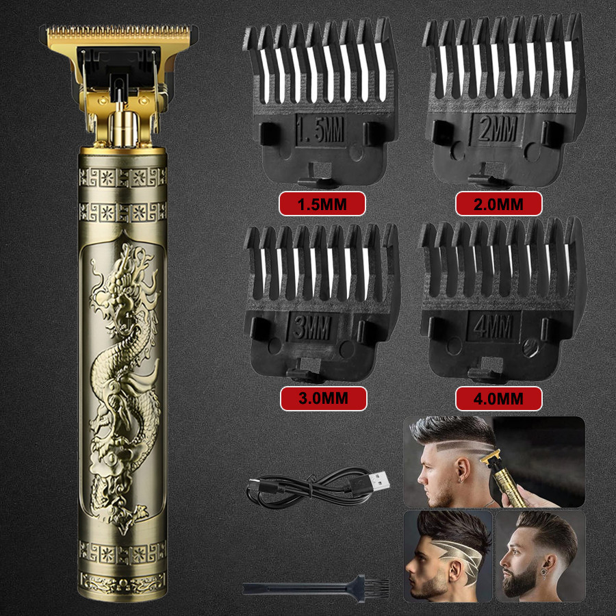 Máquina Cortar Cabelo Elétrica Profissional USB Recarregável Zero Gap