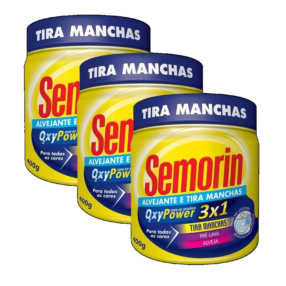 KIT 3 ALVEJANTE SEMORIN OXY POWER POTE 400G