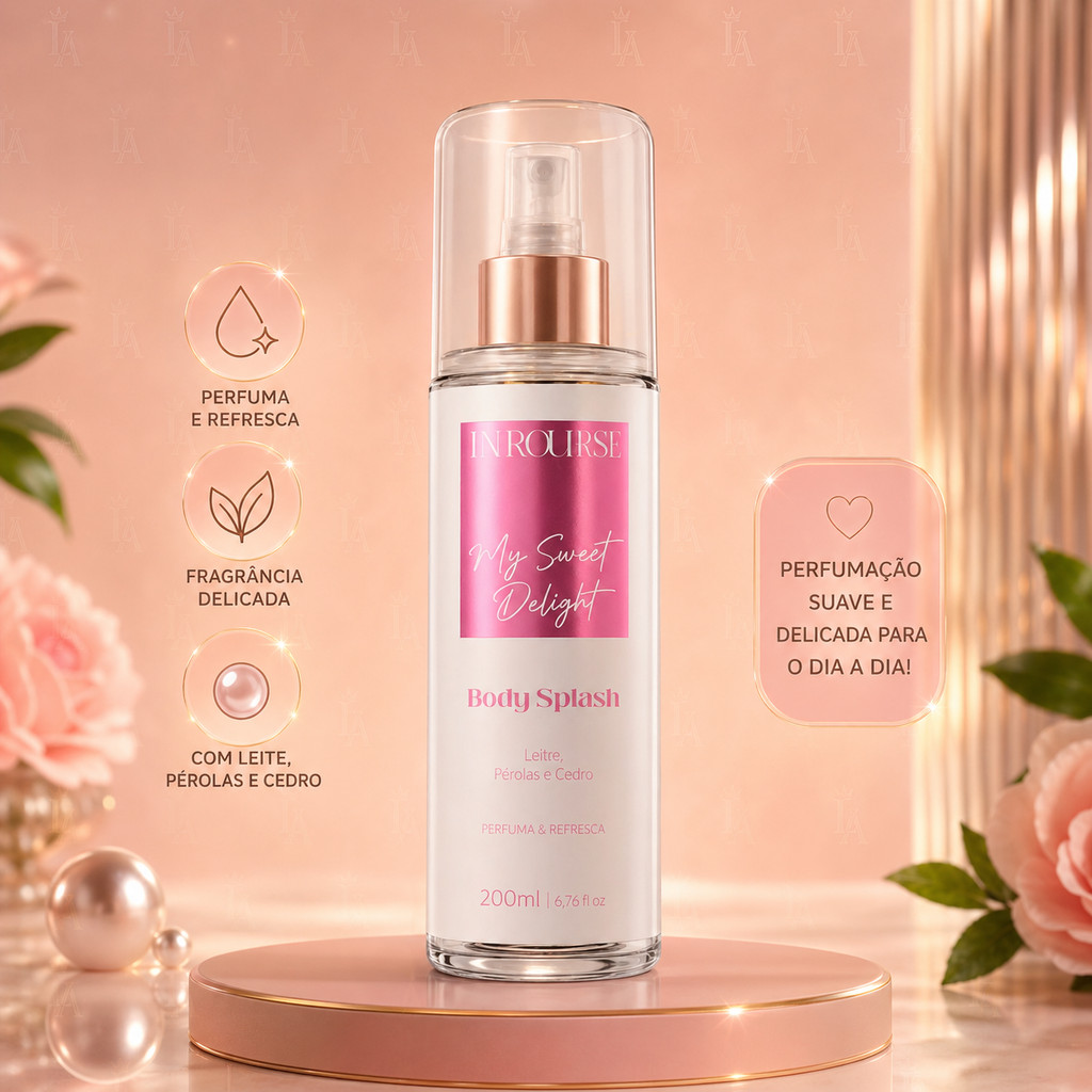 Body Splash My Sweet Delight 200ml Barbour Feminino Original Perfume Doce Envio Rápido