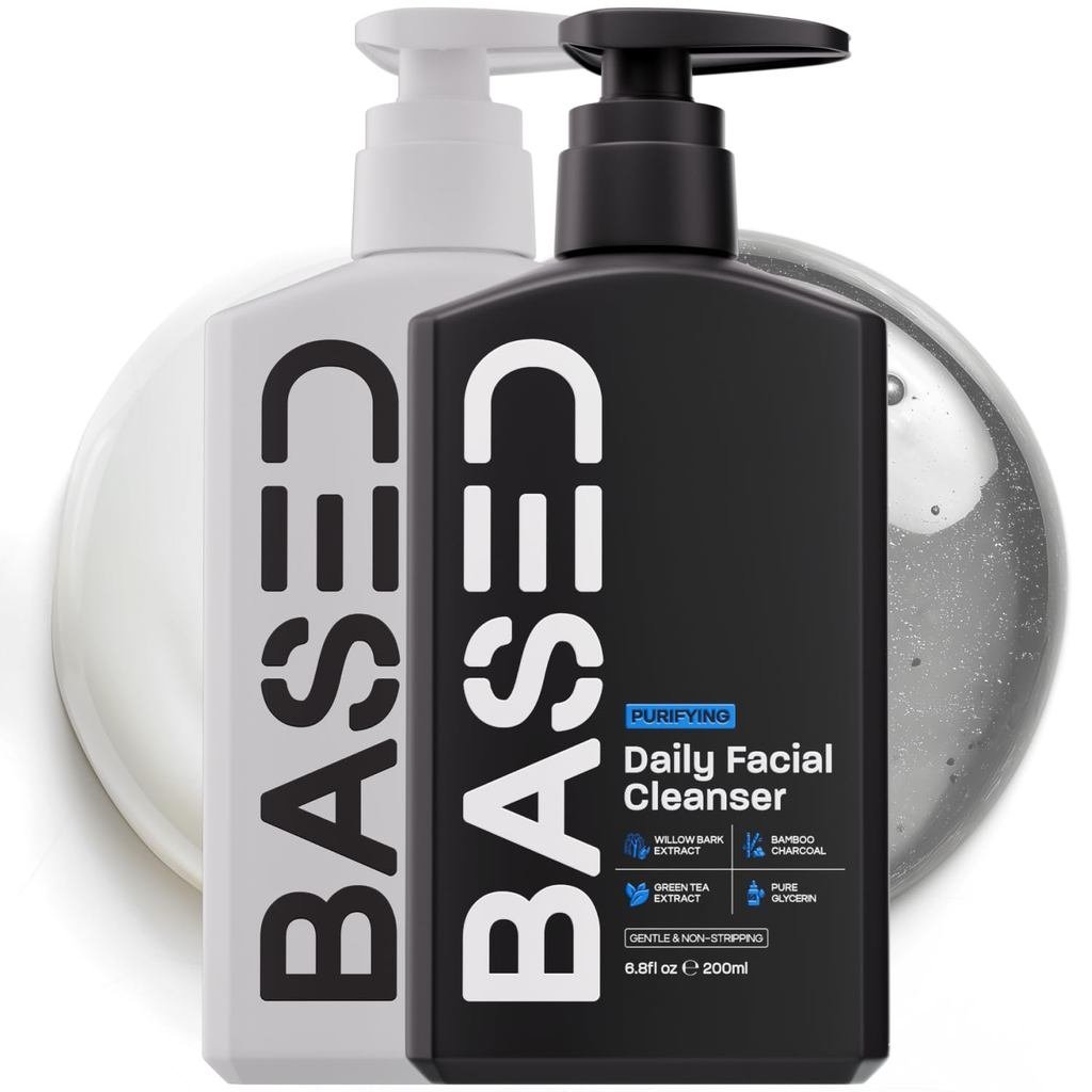 BASED Daily Skincare Duo | Purifying Face Wash + Restoring Moisturizer | Built For All Skin Types | High-Performance Ing