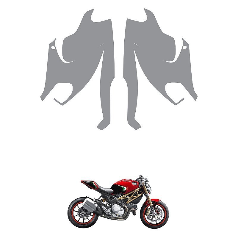 Película PPF Proteção Kit Tanque Ducati Monster 1100 Moto 2009 2010 Transparente TPU Anti Risco