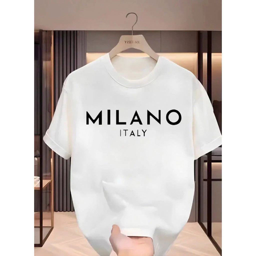 Camiseta Infantil Estampada Milano Divertida Menino Menina 100% Algodão Confortável Dia a Dia Estilosa Escolar