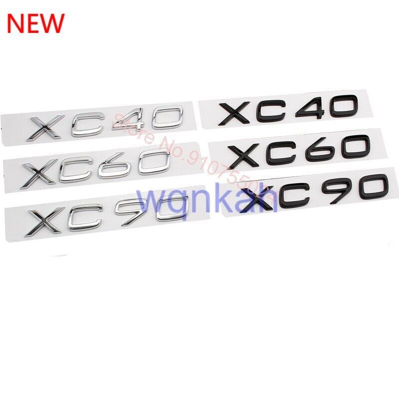 2024 Novo ABS Letras Números Emblema XC40 XC60 XC90 Modelos De Da Tampa Do Porta-Malas Decalque Namaplate Adesivo De Car