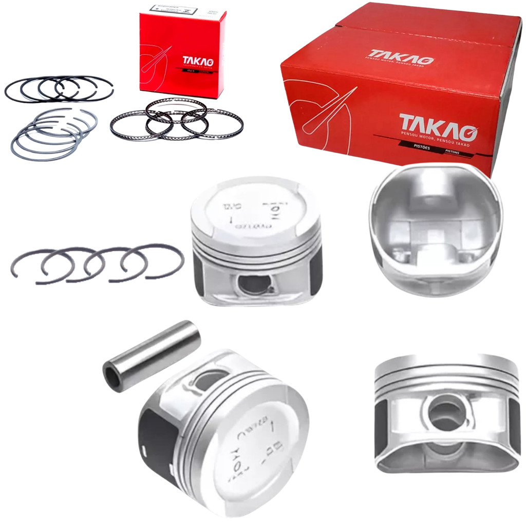Kit Pistoes Com Aneis VW Golf Audi A3 Seat Cordoba Ibiza 1.6 8V AKL Bloco Aluminio 1998 a 2011