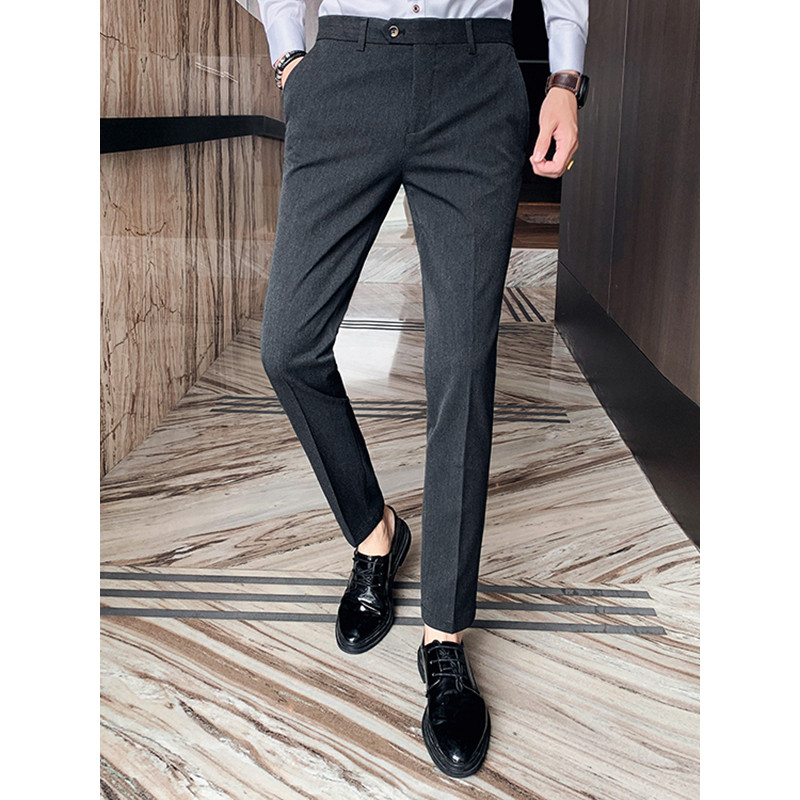 2026 primavera novo estilo calças masculinas bonito juventude magro-ajuste calças magras versão coreana na moda All-matc