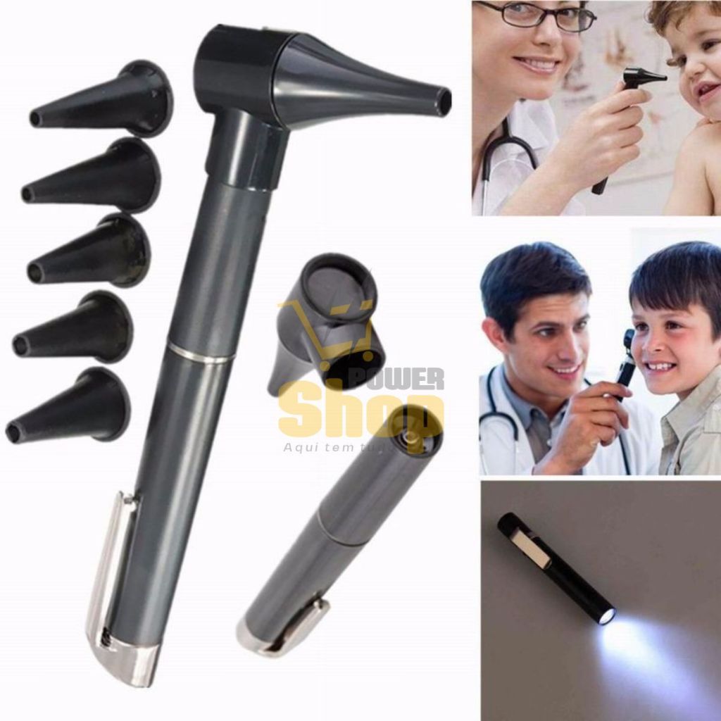 Otoscópio Limpador Auricular com Luz LED Ferramenta de Uso Doméstico
