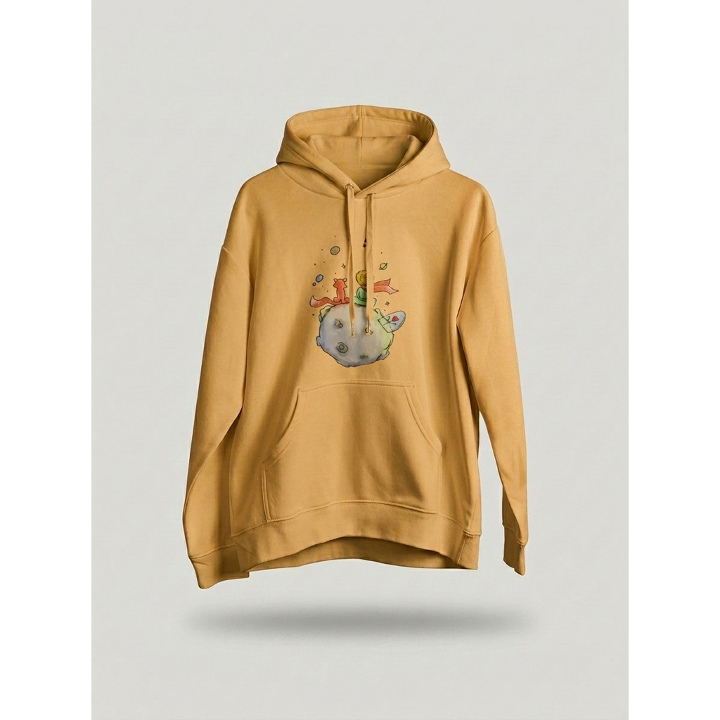 Moletom Pequeno Príncipe Feminino Estilo Harajuku Capote Streetwear Kawaii Moda Inverno Casual