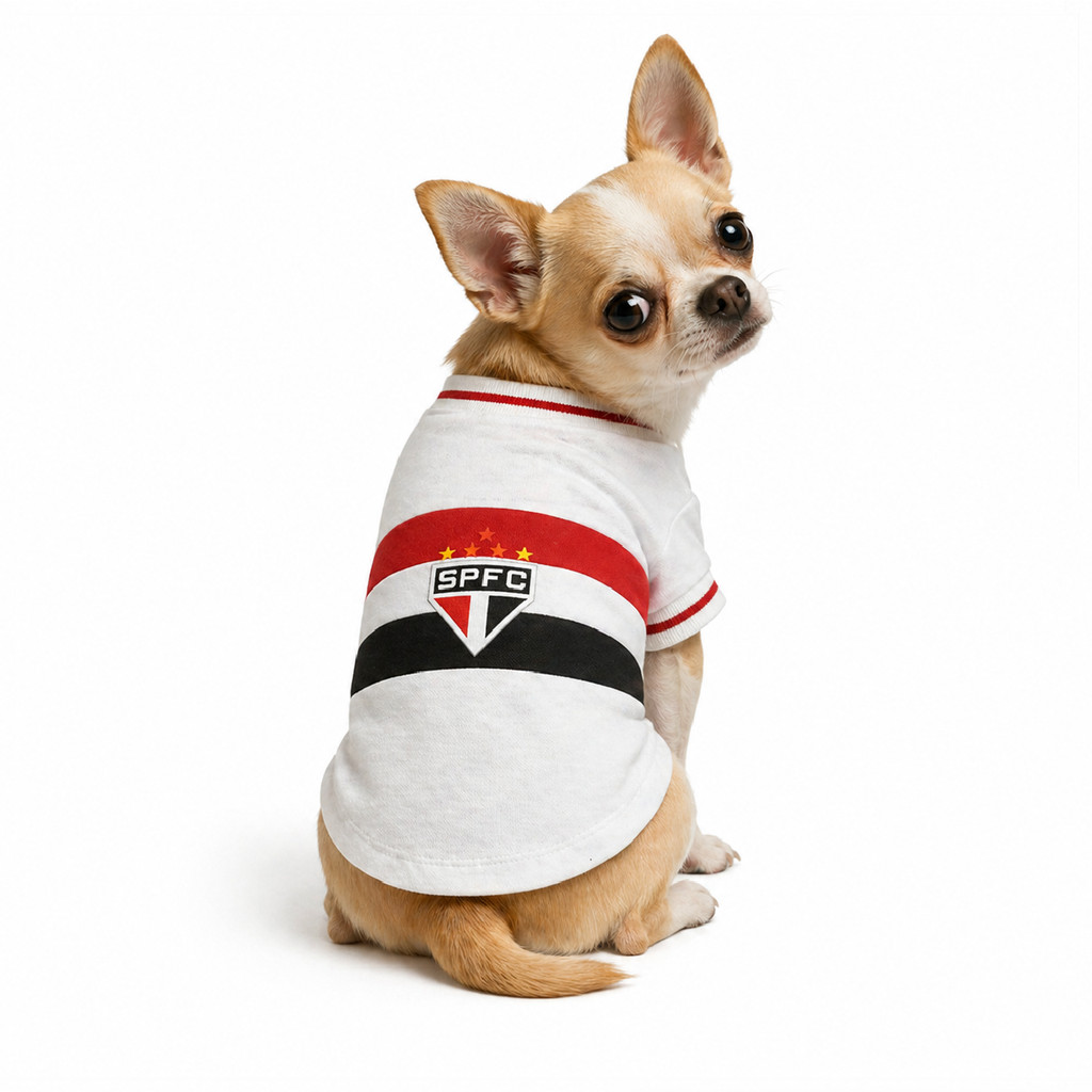 Camisa Pet Inspiração São Paulo Time Futebol Cães TAM 0