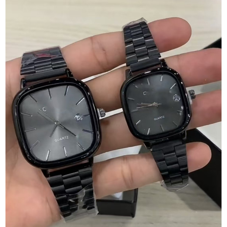CA-S-1-0 A138 777 Relógios De Casal Com Pulseira De Aço Inoxidável Calendário (valor de um modelo)