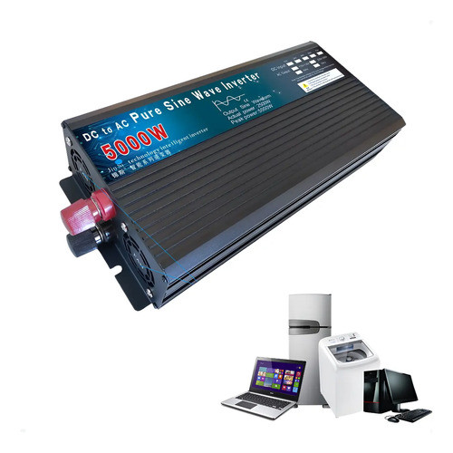 Inversor Solar 24v 110v 127v 5000w Onda Senoidal Pura 60hz