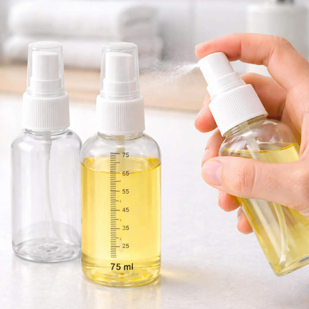 Frasco Spray Plástico 75ml – 1 Frasco Reutilizável com Tampa AM7059