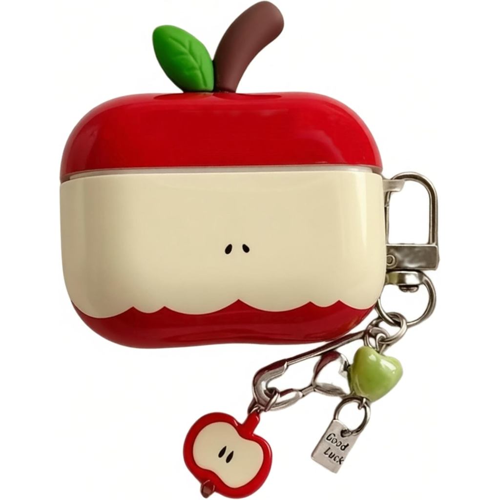 Capa 3D de Frutas JANDM com Chaveiro para AirPods Pro 3, Design Estético em Form