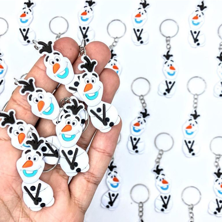 Chaveiro Boneco Olaf Da Frozen Gelo 10un Emborracha Barato Promoção Promoção