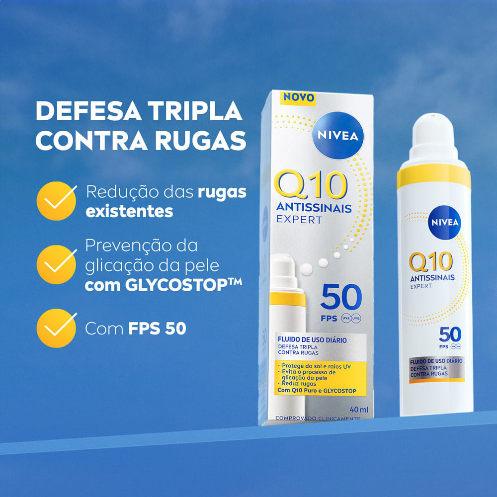 Nivea Q10 Antissinais Fluido Diário FPS 50 40ml