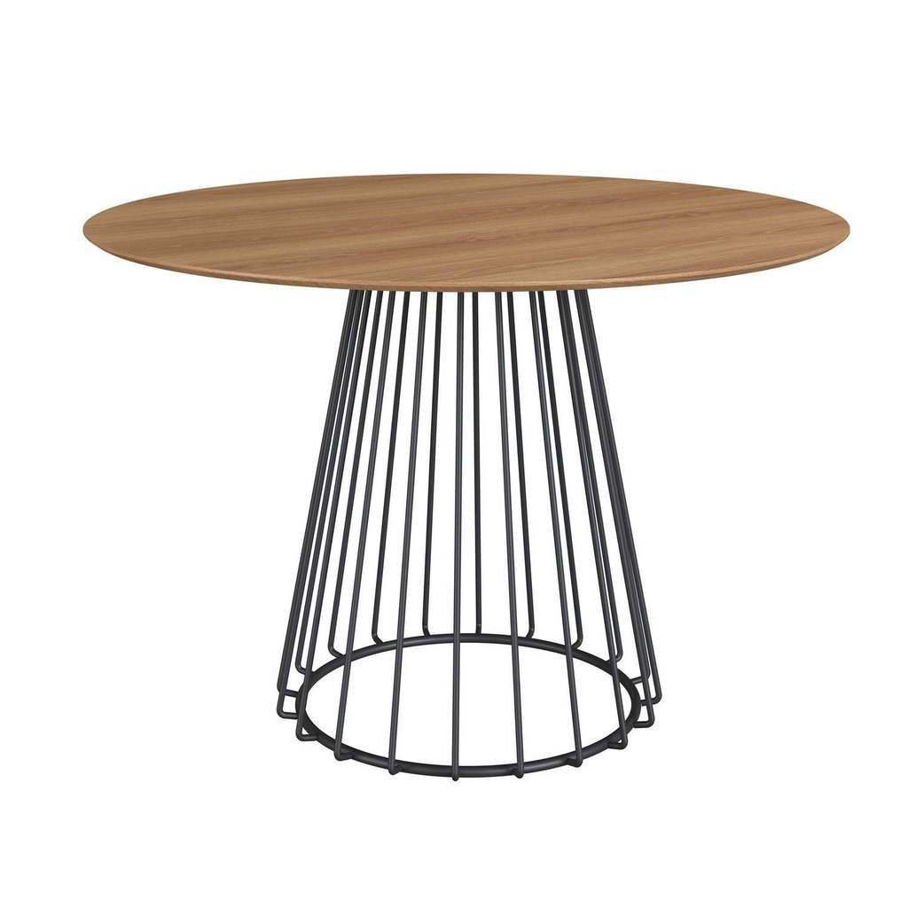 Mesa para Sala de Jantar Redonda Durand Marrom/Olmo