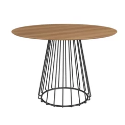 Mesa para Sala de Jantar Redonda Durand Marrom/Olmo
