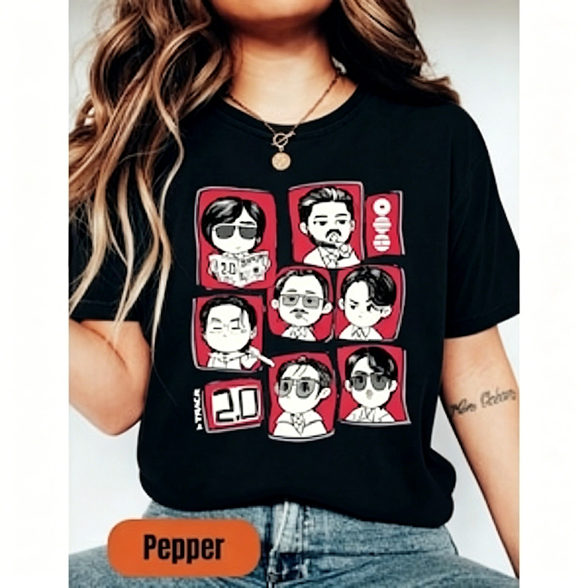 Camiseta Masculina Feminina Oversized BTS Chibi Personagens Estampa Streetwear T-shirt