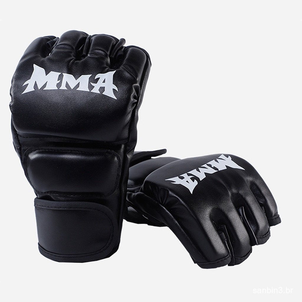Luvas de Boxe PU Karate Adulto Masculino Feminino Muay Thai Equipamento de Treinamento MMA Sanda Luta Livre SY15