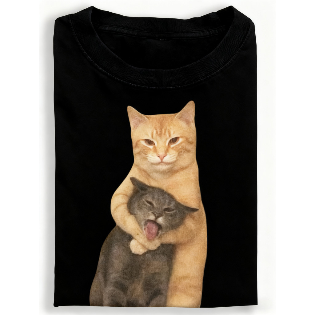 Camiseta T-shirt Algodão Camiseta Fun Fighting Retro Design Estilo Casual Esportivo Unissex Confortável Moderna Estilosa