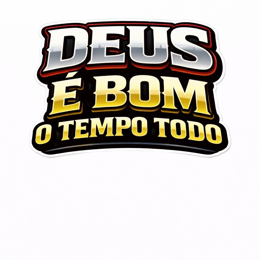 ADESIVO DEUS É BOM O TEMPO TODO PARA CARRO, MOTO NOTEBOOK, PAREDE GELADEIRA ALTA QUALIDADE