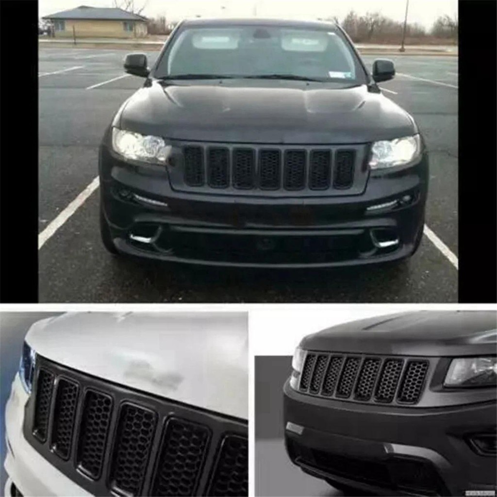 A48M-Profissional 10x Grade Dianteira Inserir Anel Malha Guarnição Capa Kit Para Jeep Grand Cherokee 2014-2016