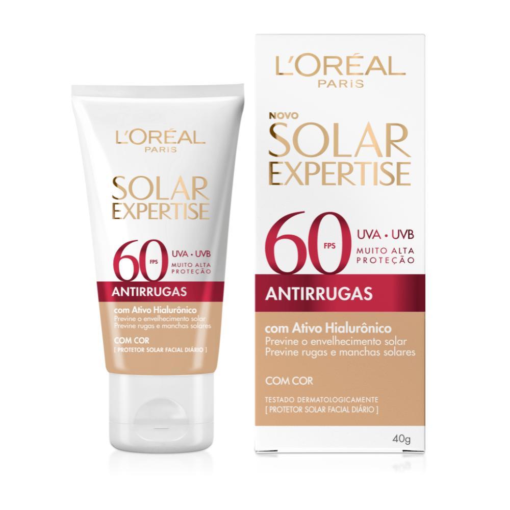 PROTETOR SOLAR LOREAL EXPERTISE 40GR FPS60 ANTIRRUGAS COM COR