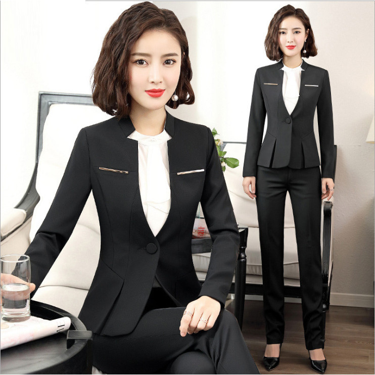 937 roupa profissional feminina moda novo estilo terno jaqueta OL versão coreana elegante magro-ajuste calças femininas
