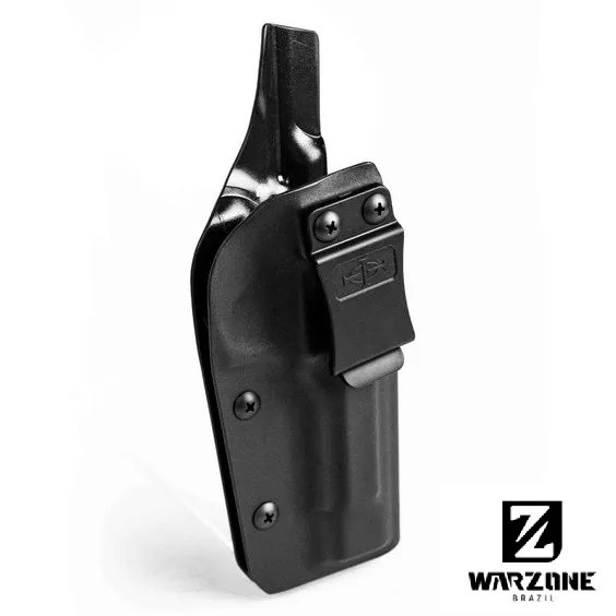 Coldre 30-30 Pistola Glock G19/19X/45/44/25 Porte Velado Lanterna Olight Baldr PRO Kydex Preto