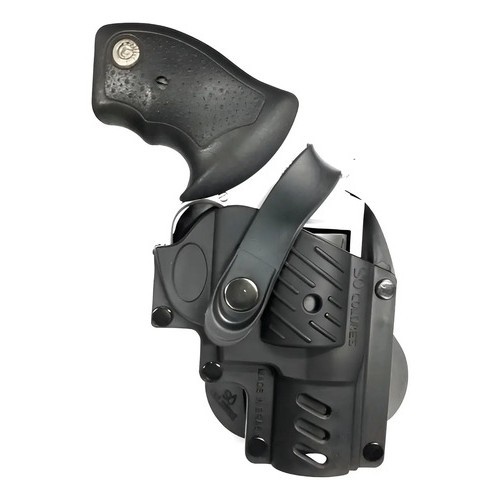 Coldre De Cintura Para Revólver 38 5 Tiros Só Coldres Sc037 Destro Preto