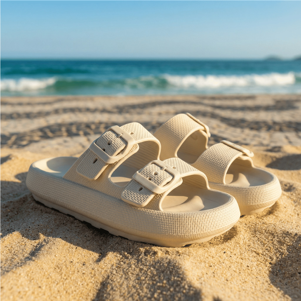 Chinelo Birken Sandália Nuvem Unissex Duas Tiras Ajustável Confortável Plataforma Leve Antiderrapante