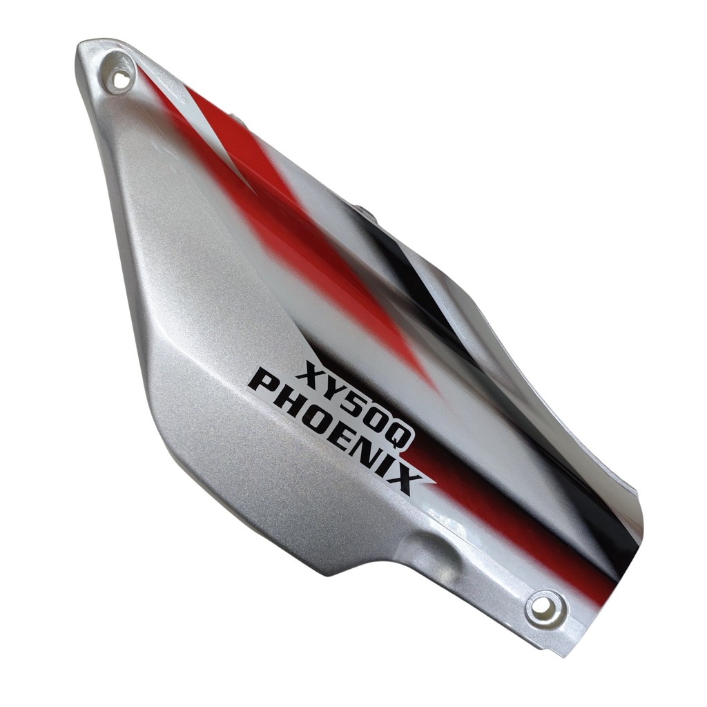 CARENAGEM TAMPA LATERAL DIREITO IRON SHINERAY XY50Q PHOENIX GOLD 50 PRATA 2011 A 2018 — imagem 2 de 2