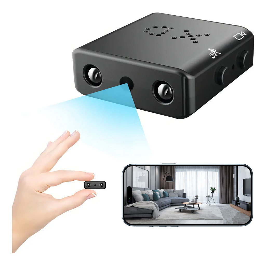 Mini Câmera Escondida Com Recursos De Vídeo E Áudio Visão Noturna Infravermelha Conectividade Wi-Fi 1080p