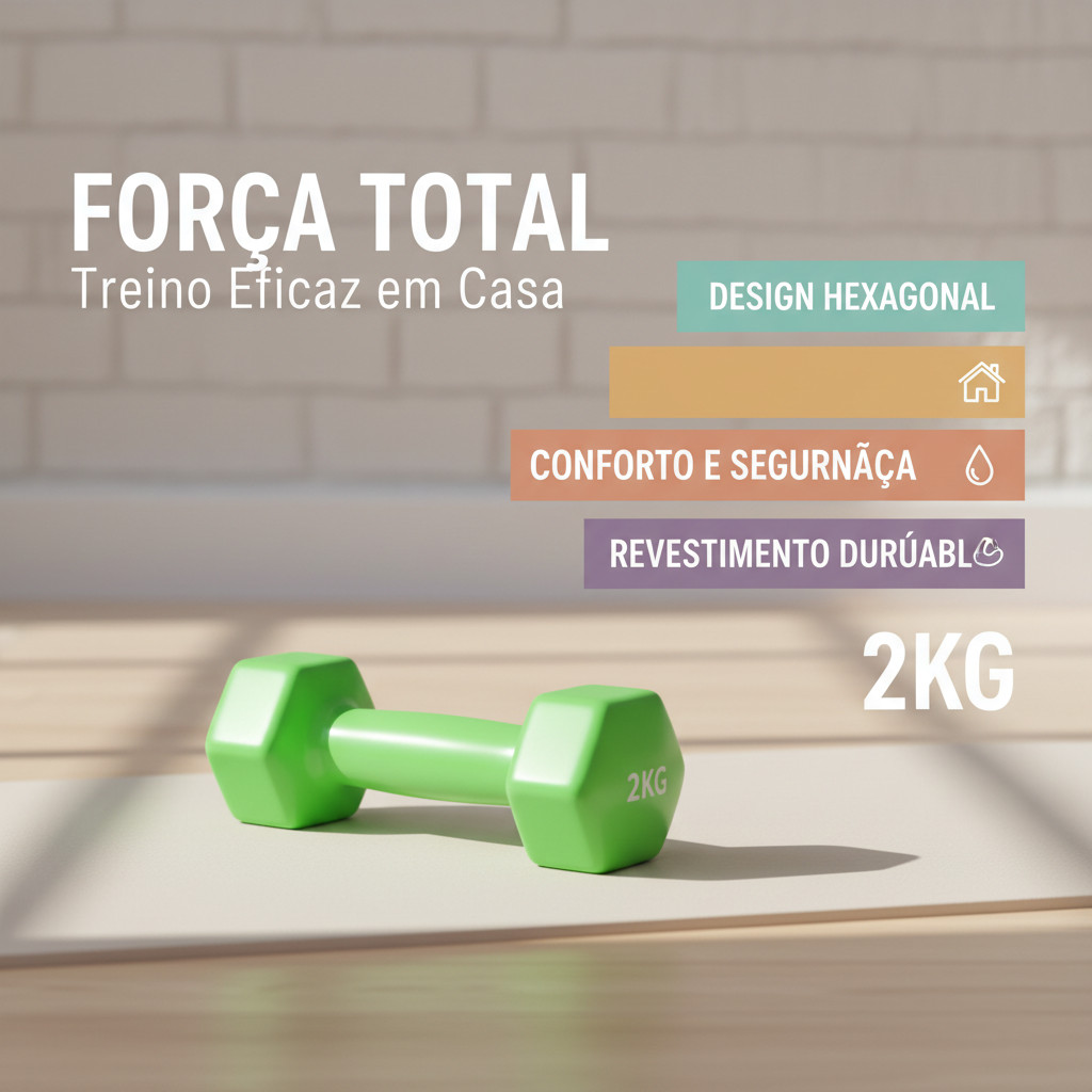 2 Kg Halteres Revestidos em Neoprene – Peso Livre Antiderrapante para Treino Funcional