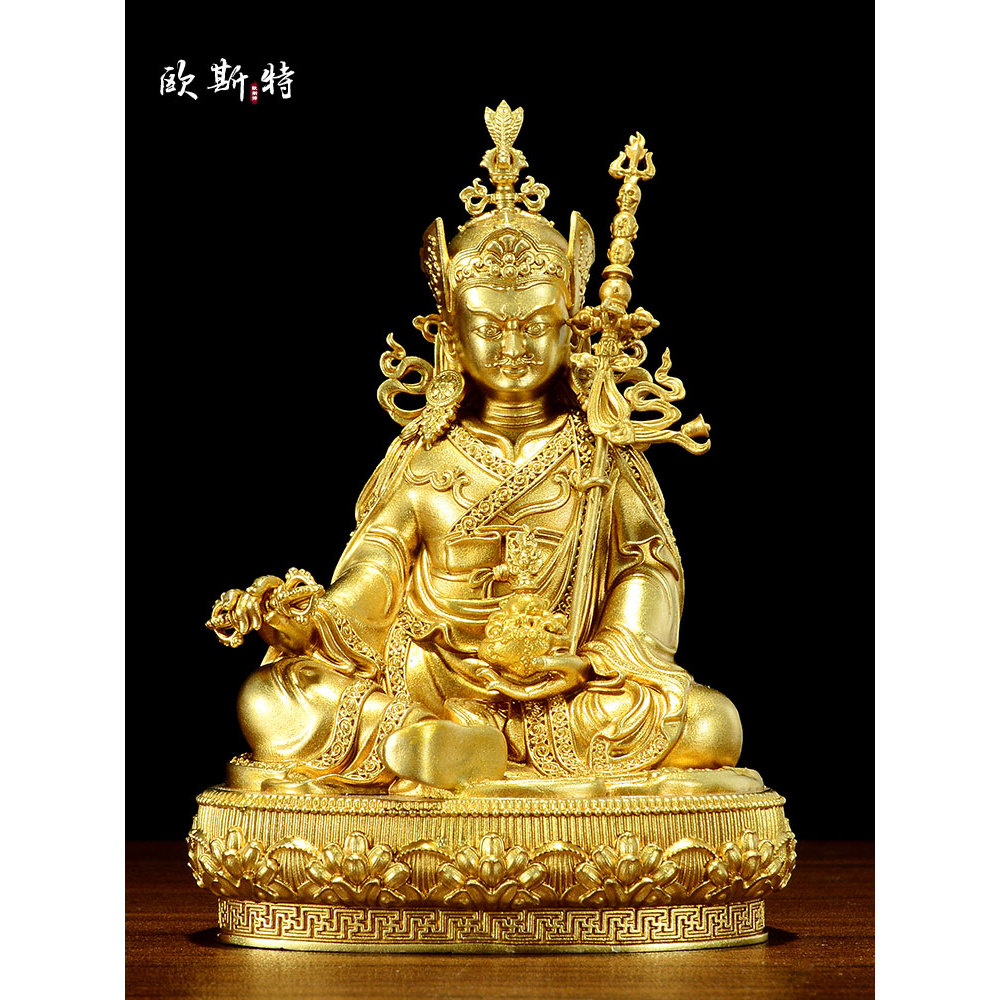 Oster <Estátua de bronze de amendoim Master Lotus> Bronze dourado lótus amendoim joias portáteis enfeites pequenos criat