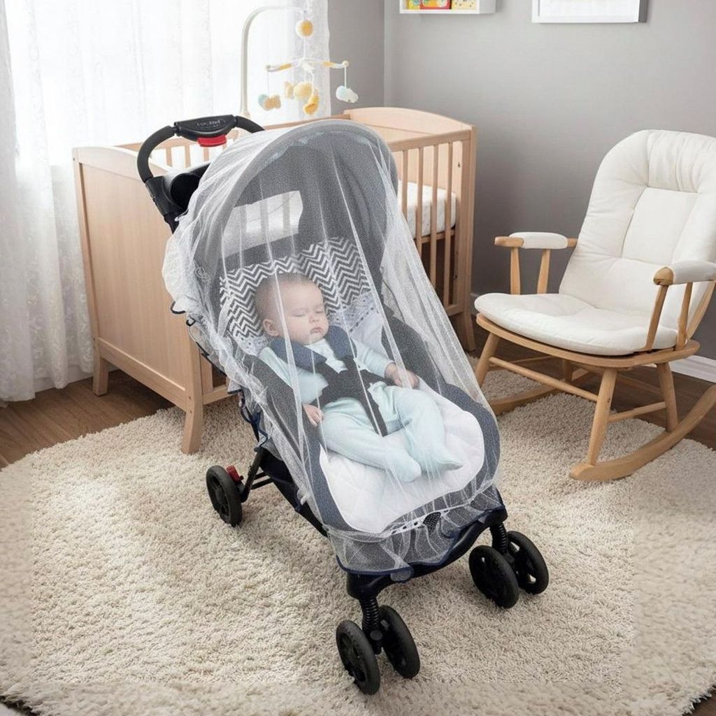 Mosquiteiro para Carrinho de bebê Mosquiteiro universal Multiuso 1,00x1,50cm Envio Imediato