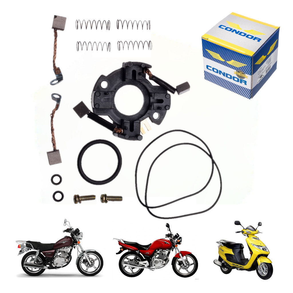 Escova Motor De Partida c/ Suporte Yes 125 2005/2011 Intruder 125 2002/2016 Burg