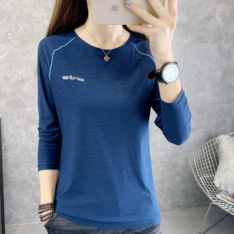 Camiseta fina de secagem rápida feminina ao ar livre correndo Fitness esportes lazer estiramento leve respirável mais ma