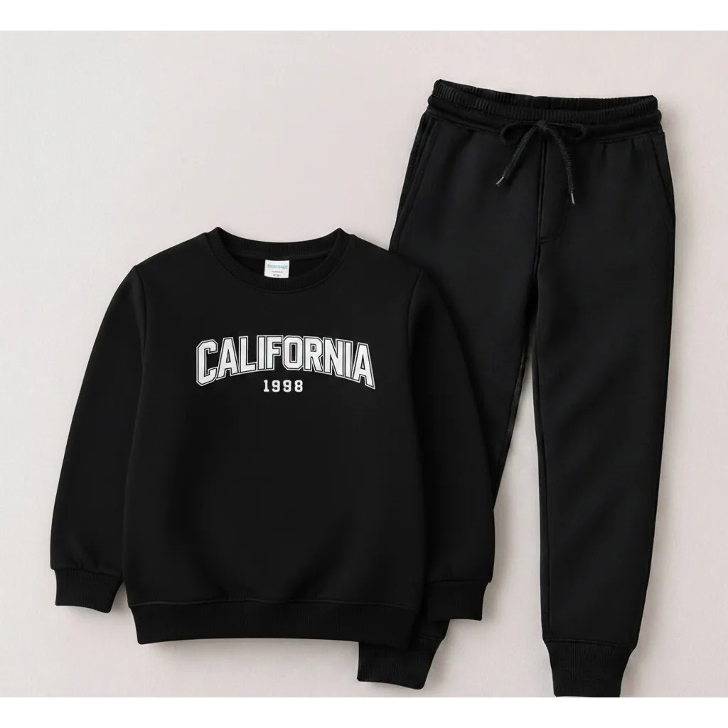 Conjunto Moletom Careca Feminino Califórnia 1998 Blusa De Frio + Calça Moletom Estampados Unissex Outono/Inverno