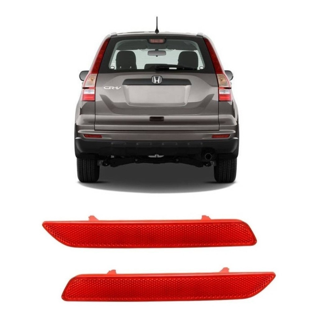 Par Lanterna Refletor  Refletivo olho gato  Honda Crv Parachoque Traseiro 2010 2011