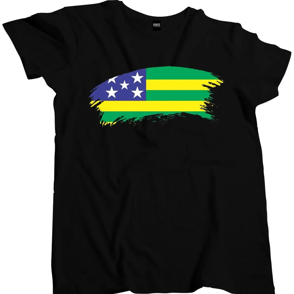 Camisa Masculina Bandeira Estado Goiás