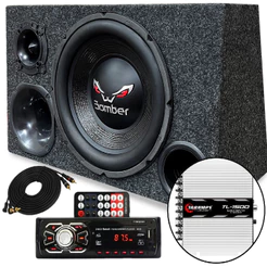 Caixa Trio 12 Bomber Dutada Completa Módulo Rádio Bluetooth