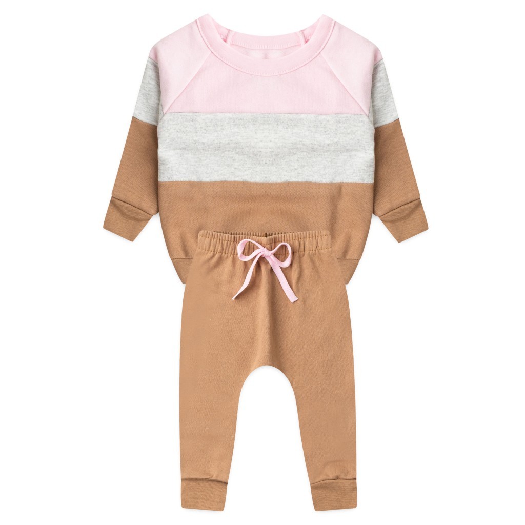 Conjunto Infantil Menina Moletom Peluciado Recortes Mousse
