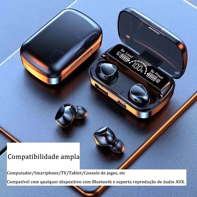 Kit M10 Bluetooth 5.3 Fones de ouvido sem fio TWS estéreo com carregador Power Bank-HAVANDO