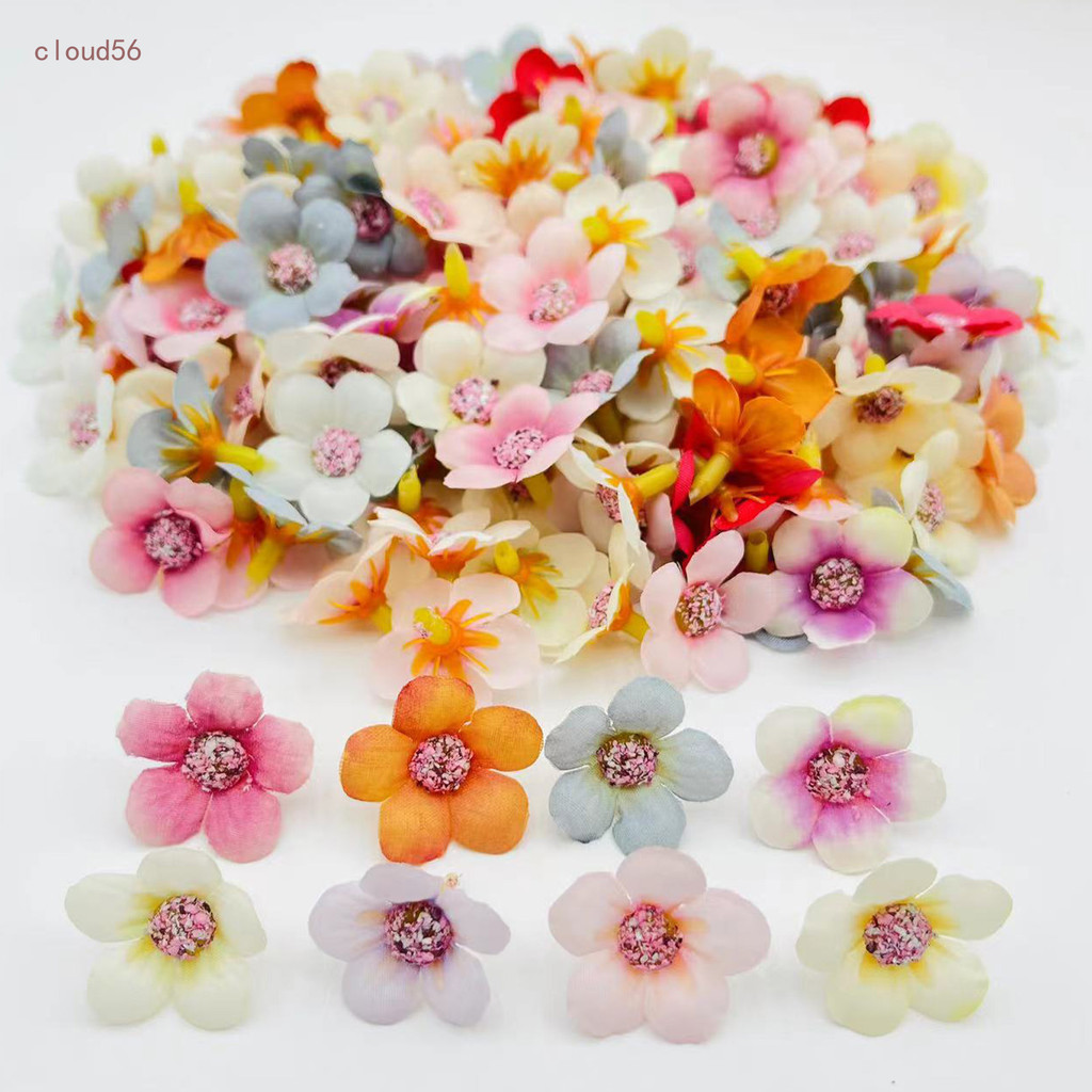 BH 100 Peças Mini Cabeças De Flores De Margarida Artificial Para Sucata De Coroa Decoração De Casa De Casamento Faça Voc