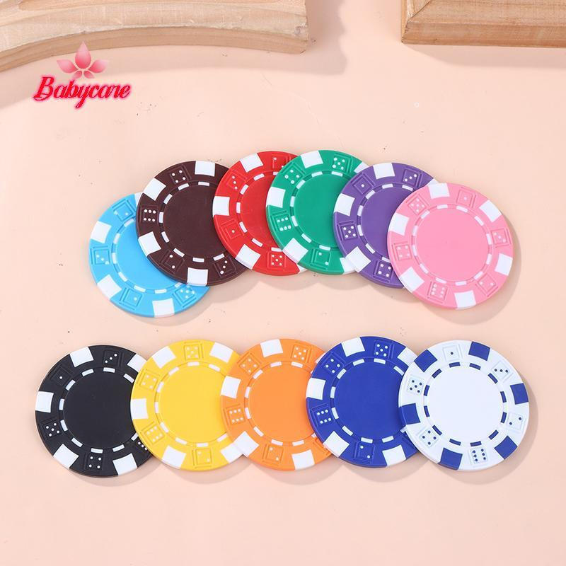 BYCE > 10 Peças De Chips De Pôquer De Plástico ABS Casino Texas Hold'em Poker Moedas De Metal 11.5g Game Chip Set Acessó