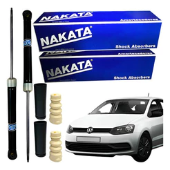 Par Amortecedor Traseiro Nakata + Kit Batente Para Vw Fox