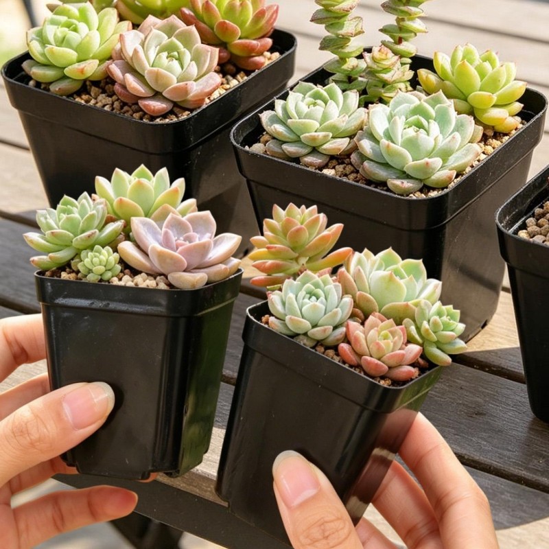 Vasos De Flores De Plantas De Plástico De 50-10 Unidades-Podridão Anti-Raio , Economiza Espaço-Recipientes De Semeadura-