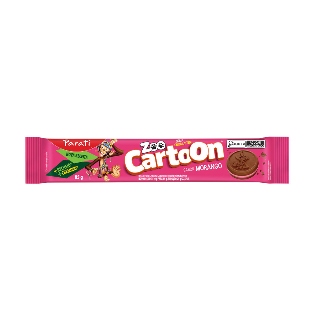 Biscoito Recheado Zoo Cartoon® Parati® 85g
