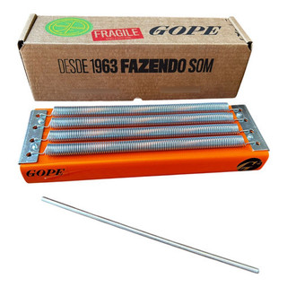Reco Reco Gope Profissional 4 Molas Alumínio 767 + Baqueta  - Laranja